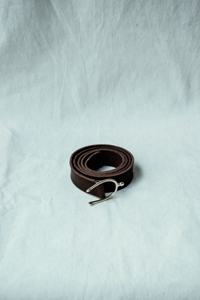 Belt Lagun Grained Lining Nubuk Stitch 58158 | Dark Brown