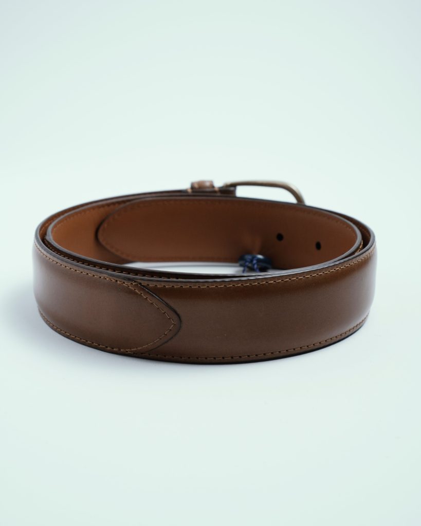 Leather Belt A2892 | Whiskey Cordovan-Brass Buckle
