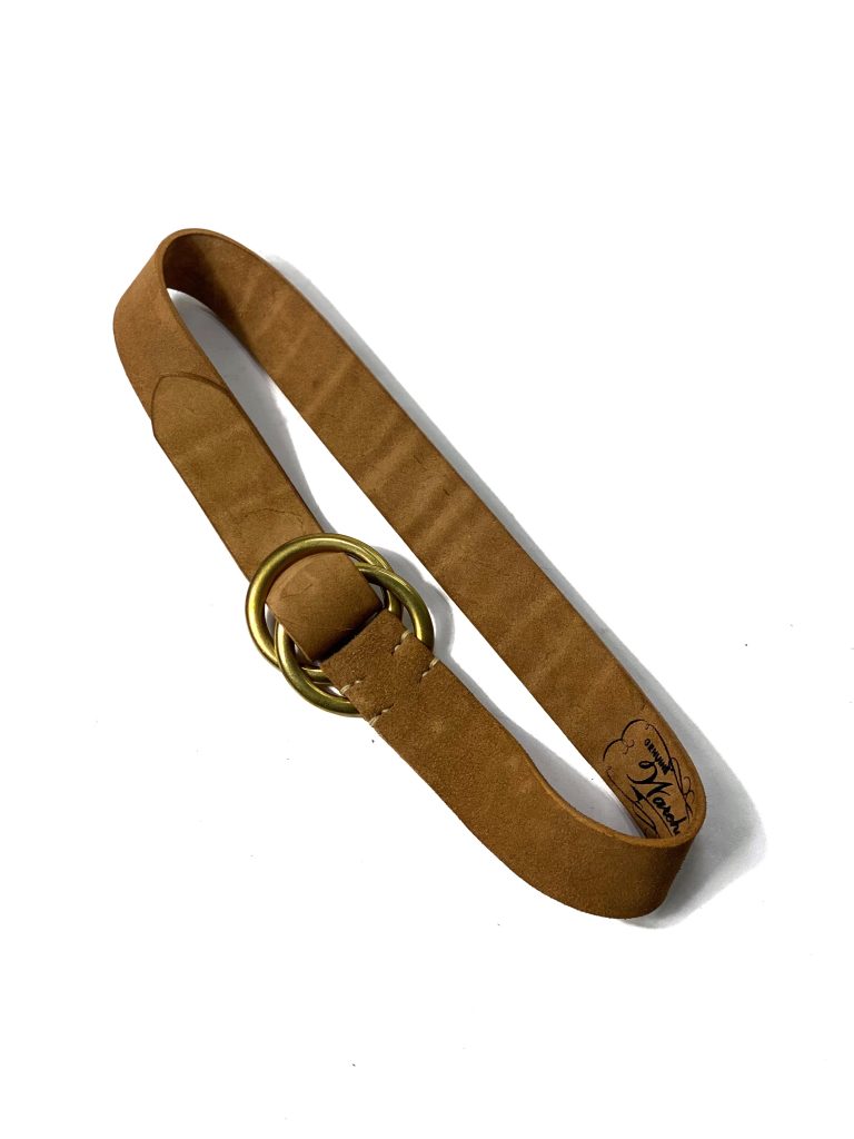 Suede Double Ring Belt 6044 | Mustard